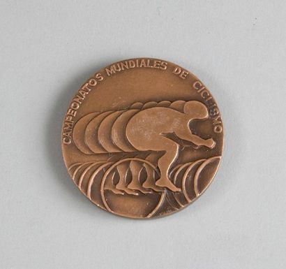 null Médaille des Championnats du Monde de Cyclisme 1973 en Espagne. Diam. 50mm.