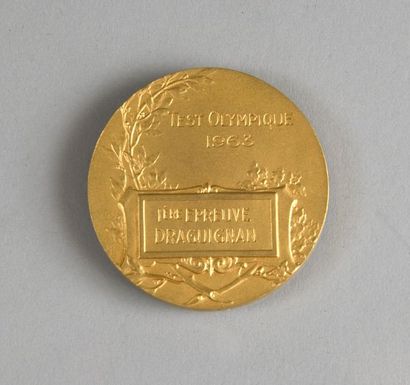 null Médaille commémorative pour la 1e épreuve du test olympique à Draguignan en...