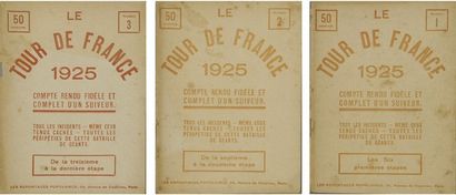 null Ensemble des 3 livrets Le Tour de France 1925. Compte rendu fidèle et complet...