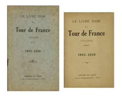 null Ensemble de livres d'or du Tour de France cycliste. 1903-1920 et 1903-1930....