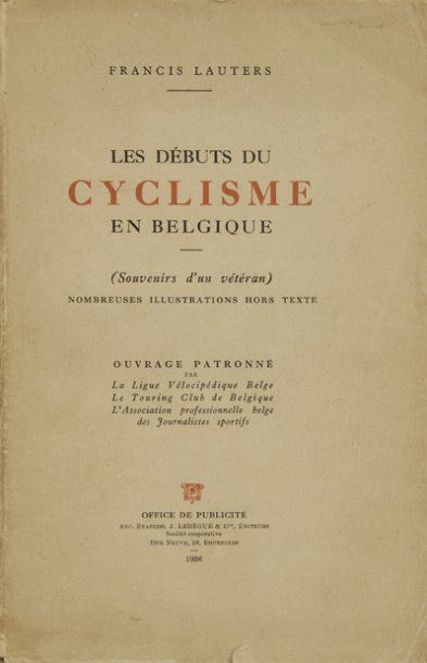 null Livre. Les débuts du cyclisme en Belgique. Nombreuses illustrations hors texte....