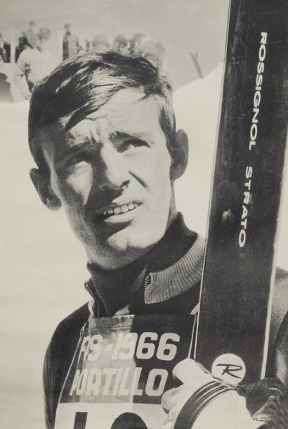 null Affiche à l'effigie de Jean Claude Killy lors des Championnats du Monde 1966...