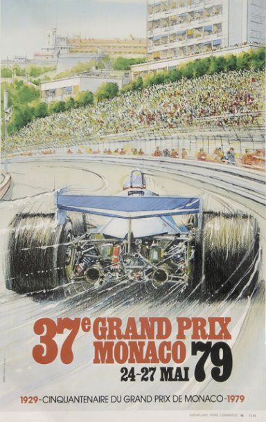 null Affiche du '37e Grand Prix de Monaco' 1979. Tirage hors commerce n?1290. Dim....