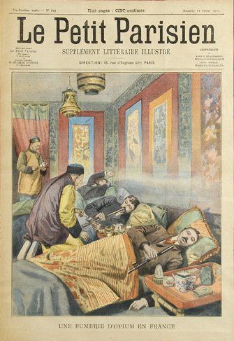 null Couverture du "Le Petit Parisien" n°941du 17 février 1907 intitulé "Une fumerie...