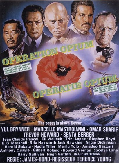 null Affiche de cinéma belge (52 X 34 cm) du film américain "Opération opium", 1966...
