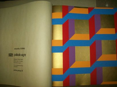null Album d'échantillons de papier peint, WPM, collection Palladio, vers 1970 ;...