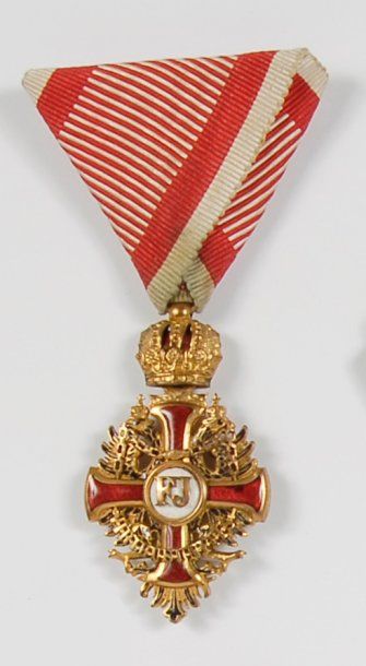 null Autriche - Ordre de François-Joseph - Croix de chevalier. Vermeil, émail, avec...