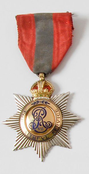 null Angleterre - Impérial Service Order - Croix, époque Edouard VII. Argent, vermeil,...