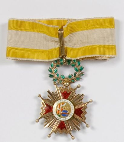 null Espagne - Ordre d'Isabelle la Catholique - Croix de commandeur. Vermeil, émail,...
