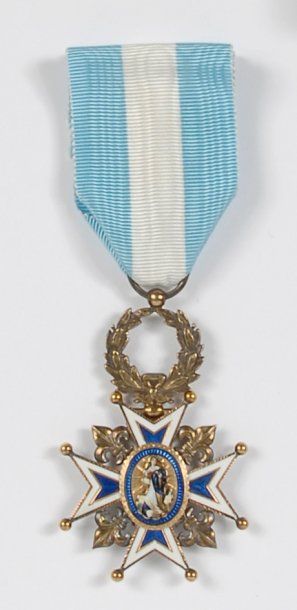 null Espagne - Ordre de Charles III - Croix de chevalier. Argent, vermeil, émail,...