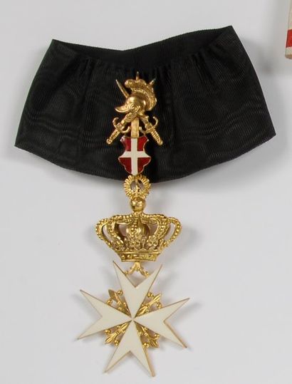 null Malte - Ordre de Saint-Jean de Jérusalem - Insigne du mérite civil. Vermeil,...