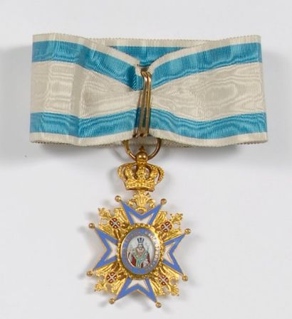 null Serbie - Yougoslavie - Ordre de Saint-Sava - Insigne de 3ème classe. Vermeil,...