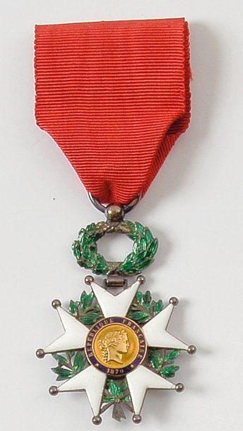 null France - Légion d'honneur - Croix de chevalier. Argent, émail, conservée dans...