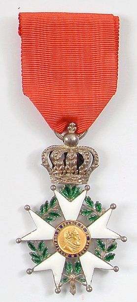 null France - Légion d'honneur - Croix de chevalier. Argent, émail, avec ruban, accidents....