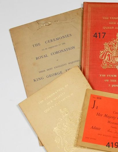 null Couronnement de George VI, roi de Grande-Bretagne. Programme du déroulement...