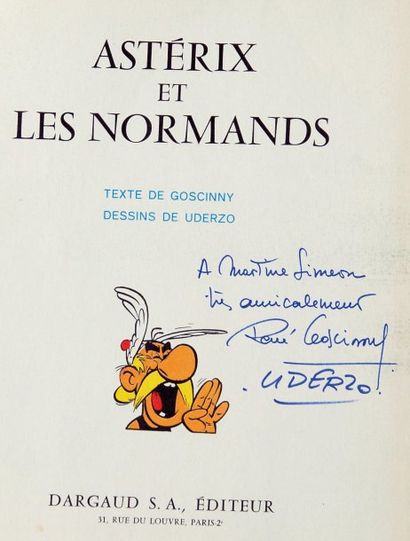 UDERZO ASTERIX 08; ASTERIX ET LES NORMANDS. Edition originale en bel état. Dédicacée...