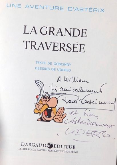 UDERZO ASTERIX 22; la grande traversée. édition originale enrichie d'une double dédicace...