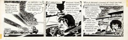 ROBBINS Johnny Hazard - Encre de chine pour un strip paru en 1971 pour le King features...