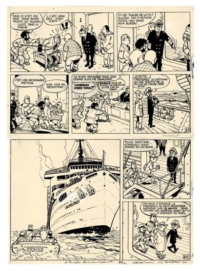 WILL1 & FRANQUIN TIT ET TONDU CONTRE LA MAIN BLANCHE. Planche 4 pour cette aventure...