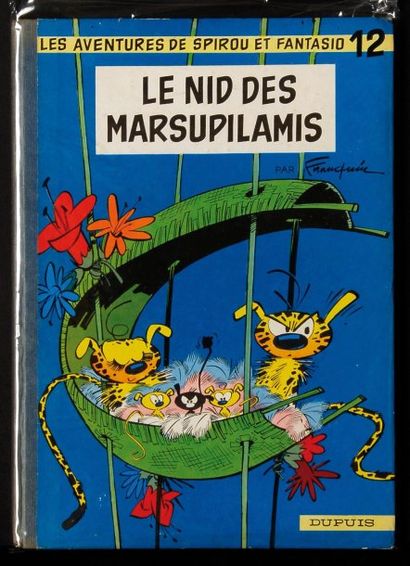 FRANQUIN Spirou 12. Le nid des Marsupilamis. édition originale dos pincé bleu. Album...