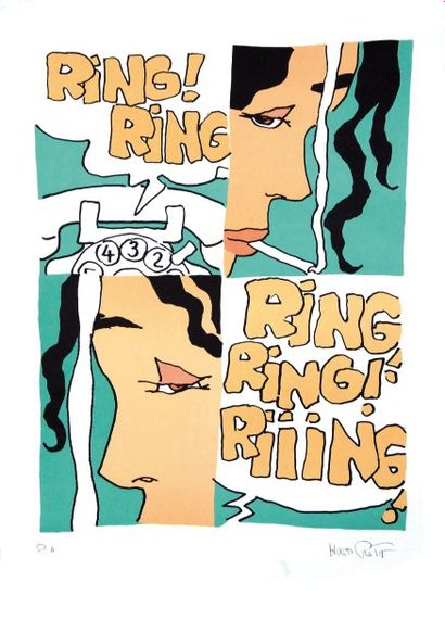 PRATT, HUGO RING ! RING ! Editeur inconnu. 1994. Format : 34x48 cm. Tirage limité...