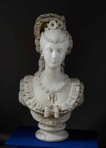 LESCORNEL Joseph Stanilas ou LESCORNE, (16 sept 1799 - 18 avril 1872) Buste de femme....