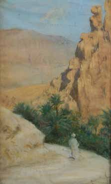 Louis Edouard BRINDEAU de JARNY (1867-1943) Vallée du DRÂH. Sud de Marrakech Pastel...