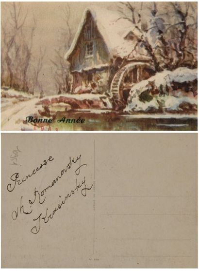 KSCHESINSKAIA Mathilde (1872-1971). Carte postale signée : « Princesse Romanovsky...