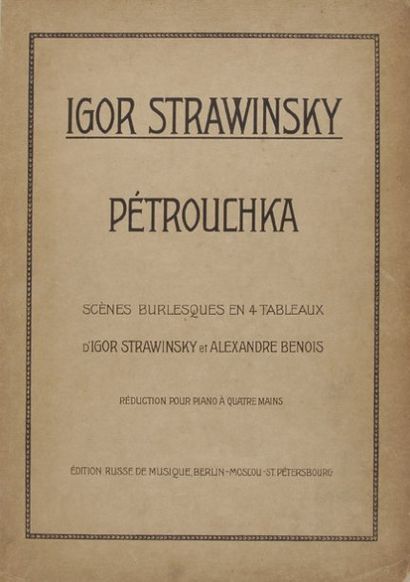 null Partition musicale du ballet « Pétrouchka » d'Igor Strawinsky. Scènes burlesques...