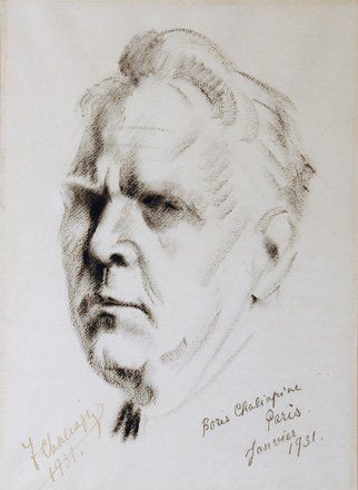 CHALIAPINE Boris (1902-1979). Portrait du père de l'artiste, le chanteur Féodor Chaliapine....