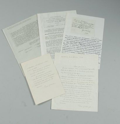 Pierre Gilliard (1879-1962). Lot de cinq documents contre la prétendue survivance...