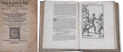 null Livre. Mercuralis de Arte Gymnastica. Venise 1587. Seconde édition. Illustré...