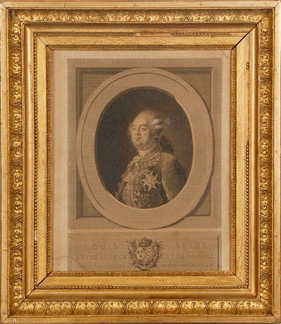 null Louis XVI, roi de France. Gravure de B. Lhenriquez, d'après un portrait de I....