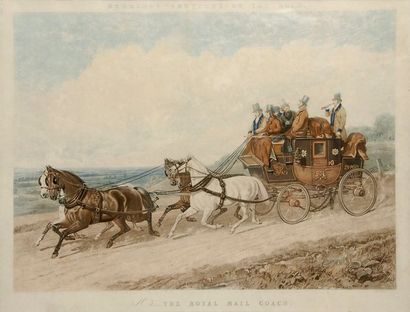 null The Royal Mail Coach. Lithographie en couleur. 55 x 75,5 cm.
