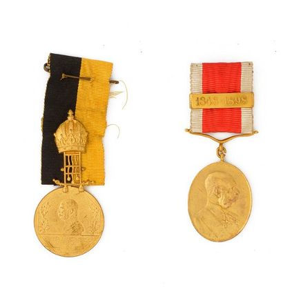 Autriche. Médaille des 50 ans de règne de l'empereur François-Joseph, 1848-1898,...