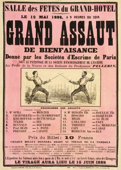 Affiche. «Grand Assaut» du 12 mai 1888 donné...