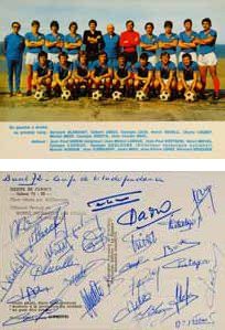Carte postale de l'équipe de France 1972...