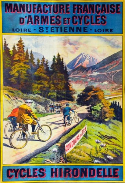 Affiche. «Cycles Hirondelle». Manufacture...