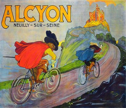 Affiche. «Cycles Alcyon». Signée Prim. Imprimerie...