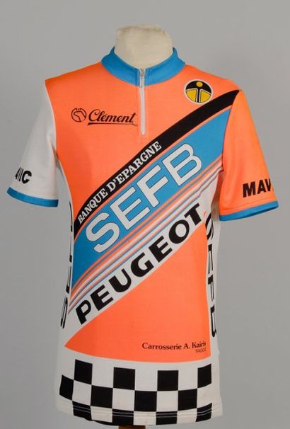 Maillot de Johan Bruyneel coureur Belge porté...
