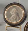 null Louis XVI, roi de France. Boite ronde en bakélite à décor sur le couvercle d'un...
