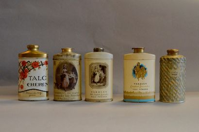Divers parfumeurs, années 50, 5 flacons de...