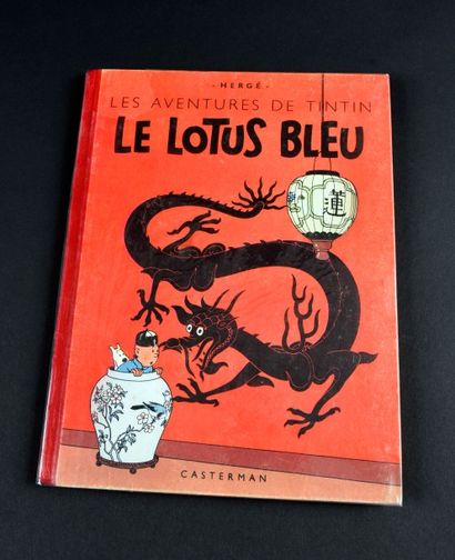 HERGÉ 
TINTIN 05.
LE LOTUS BLEU. B1 EO 1946
Edition originale couleur - Dos rouge...