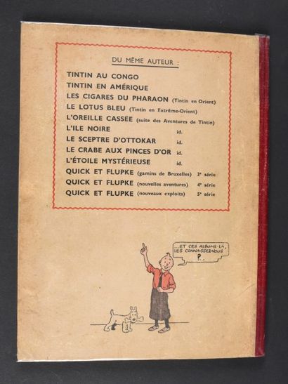 HERGÉ 
TINTIN 10.
L'ETOILE MYSTERIEUSE. A18. EO Casterman 1942.
Edition originale....