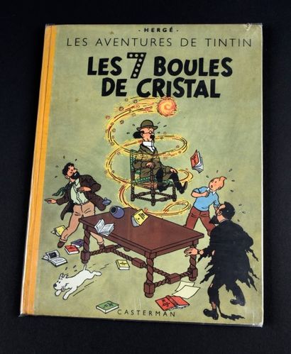 HERGÉ 
TINTIN 13.
LES 7 BOULES DE CRISTAL. EO Edition originale couleur B 2 de 1948...