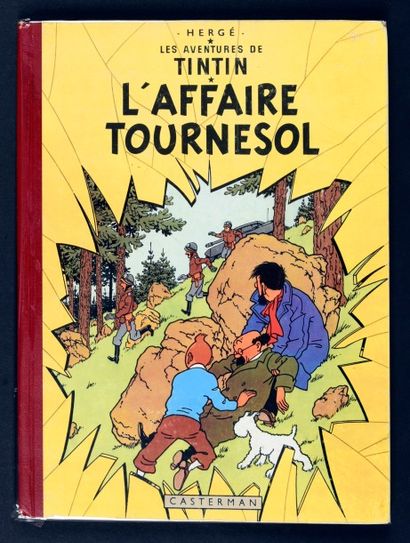 HERGÉ 
TINTIN 18.
L'AFFAIRE TOURNESOL.
EDITION ORIGINALE FRANÇAISE, dos pellior rouge....