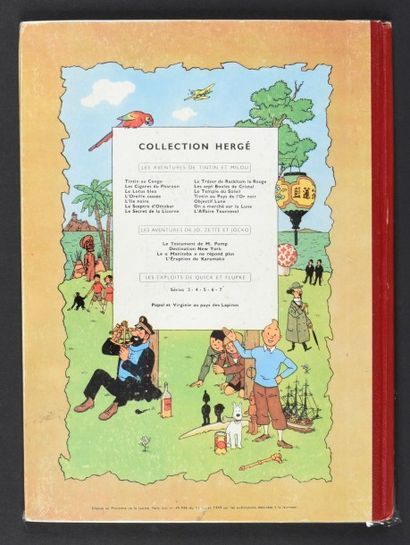 HERGÉ 
TINTIN 18.
L'AFFAIRE TOURNESOL.
EDITION ORIGINALE FRANÇAISE, dos pellior rouge....