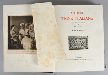 null Un album «Antiche Trine Italiane, Trine a fuselli» par Elisa Ricci, Instituto...