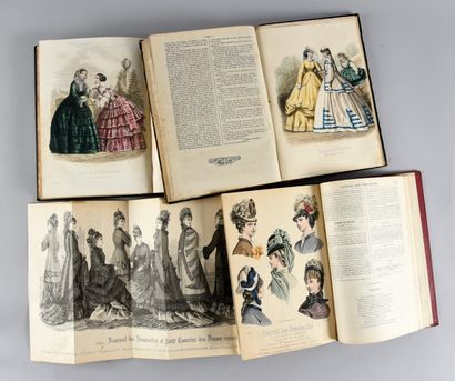 null Journal des Demoiselles, années 1854, 1865, 1874, 1876, 1877, regroupant en...