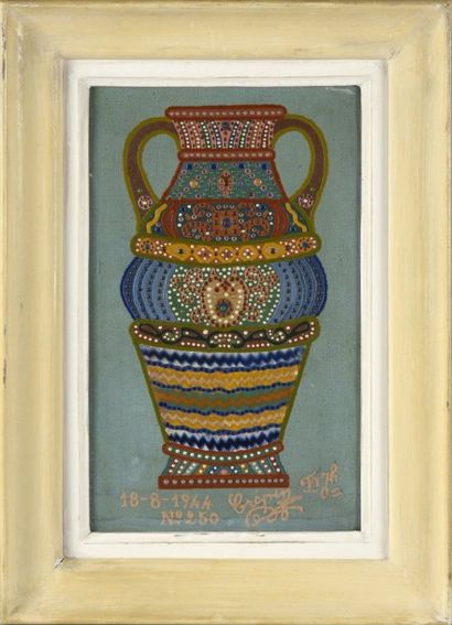 Fleury Joseph CRéPIN (1875-1948) Vase n°250
Huile sur panneau signée, datée 18-8-1945...